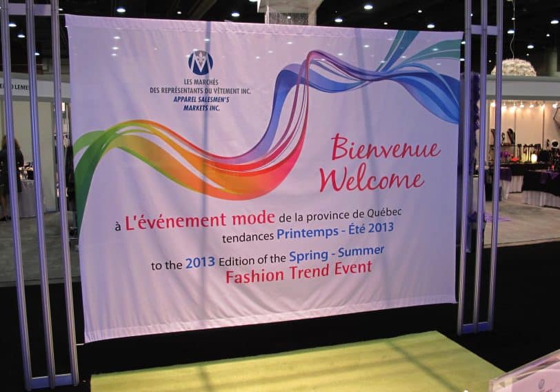 Event signage: under the banner of major sponsorships